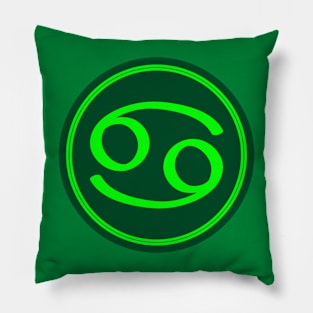 Cool Green Cancer Symbol Pillow