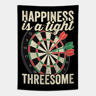 Happiness Is A Tight Threesome Funny Darts Tapestry