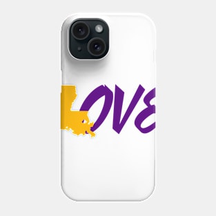 Louisiana Love - Purple and Gold Phone Case