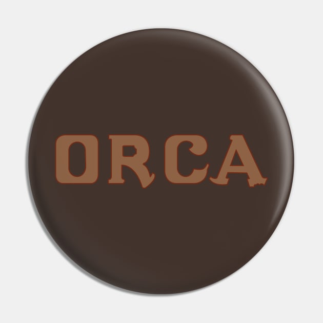 Jaws — Orca signage Pin by GraphicGibbon