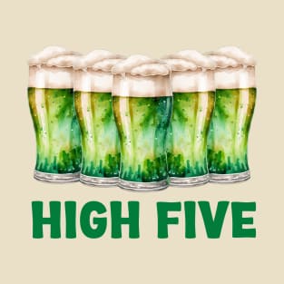 High Five - Funny Irish Beer Drinker T-Shirt