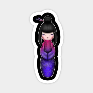 Geisha Doll Art, Cute Geisha doll girl Magnet