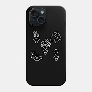 The muses (white outline) Phone Case