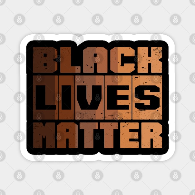 Black Lives Matter Melanin Pride Magnet by Jose Luiz Filho