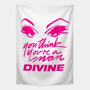 DIVINE 80S RETRO STYLE PINK NEON Tapestry