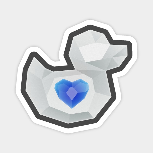 Duckstream 2021, Blue Heart Magnet by Duckfeed.tv Merch Store