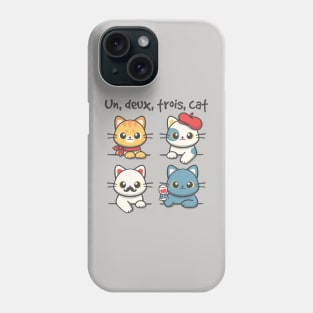 Un deux trois cat Phone Case