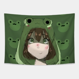 Frog Girl Tapestry