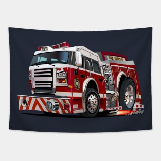 Cartoon firetruck Tapestry