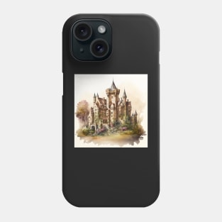 Castle Watercolor Fantasy Phone Case