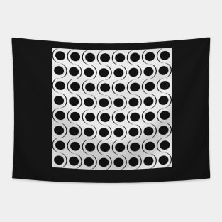 Black and white abstract op art pattern Tapestry