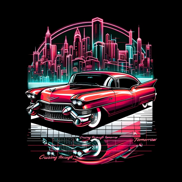 Retro Neon Cadillac by HorseDriftKNS