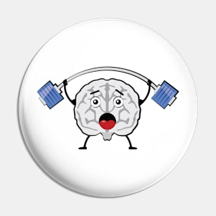 Brain Weightlifter - Funny Pin