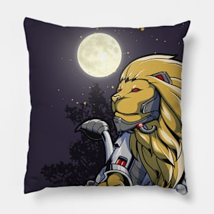 the cyberpunk simba Pillow