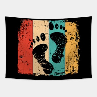 Barefoot Footprint Vintage Tapestry