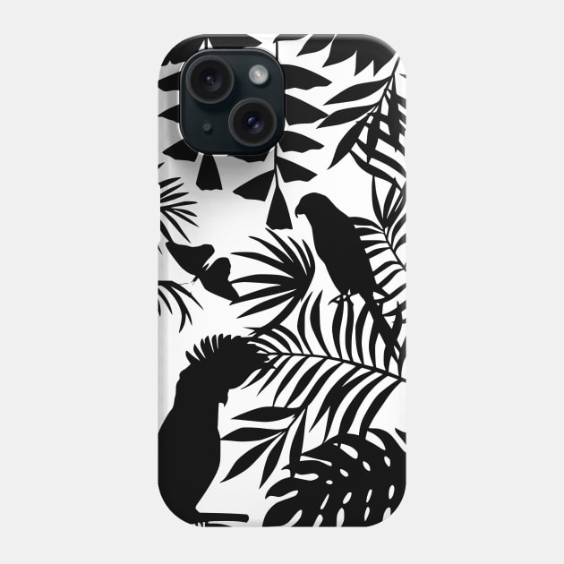 Tropical Forest Silhouette Phone Case by Glenn Landas Digital Art