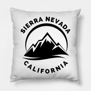 Sierra Nevada California - Sierra Nevada Ski Snowboard Mountain California Yosemite Travel Pillow