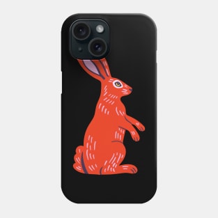 Red Hare Sitting Phone Case