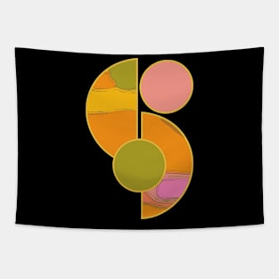 Bright vibrant modern earth tones colors unique original contemporary art 372 Abstract Tapestry