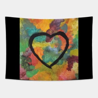 Heart Kaleidoscope Tapestry