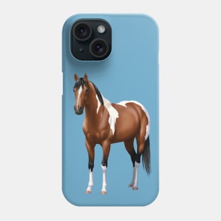 Brown Bay Quarter Horse Pinto Paint Horse Stallion Phone Case