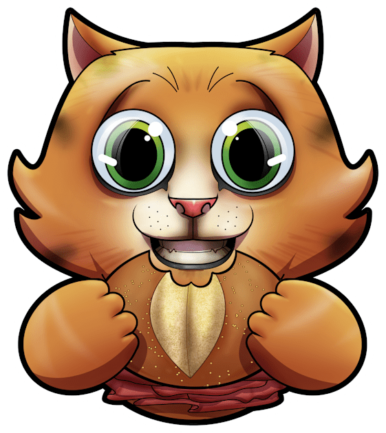 SNAX Kitten eating sandwich Kids T-Shirt by SilverBaX