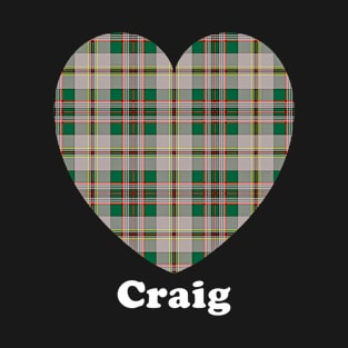 The CRAIG Family Tartan 'Love Heart' Design T-Shirt