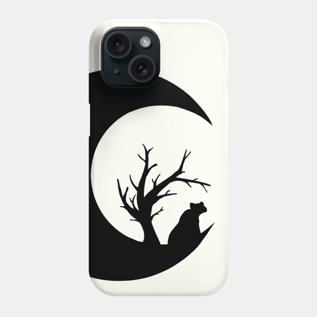 Bear on the moon Phone Case by TheDoodlemancer