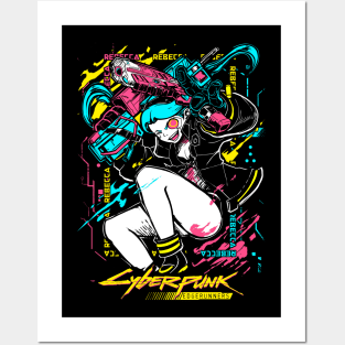 Rebecca cyberpunk: Edgerunners Art Print // Anime Gamer -  Finland