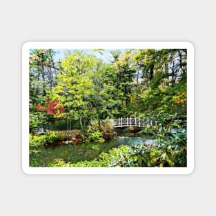 Decorative Bridge in Autumn Park Magnet