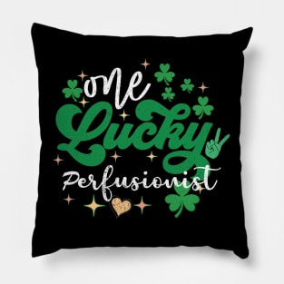 one lucky Perfusionist clover simplistic st patricks Pillow