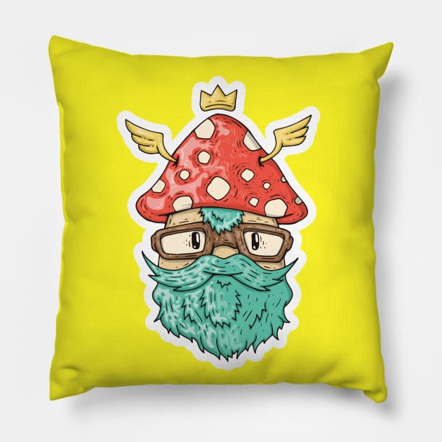 Mushroom Pillow by Clown