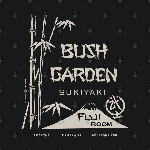 Vintage Retro Bush Garden Japanese Restaurant Seattle by StudioPM71