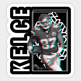 kelce chiefs jersey stars Sticker for Sale by jessicanoble