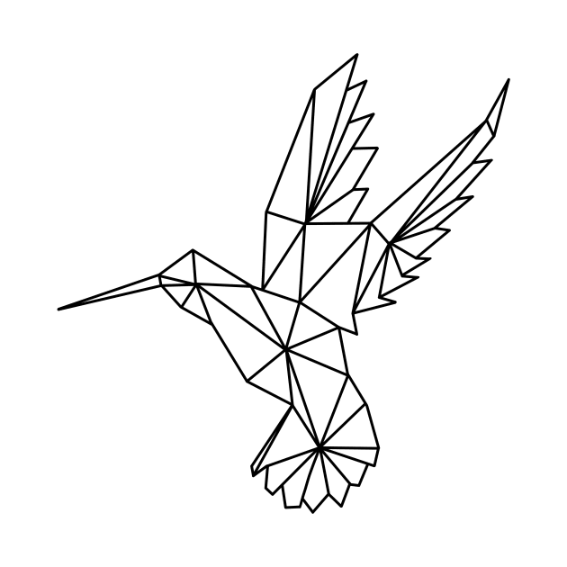 Geometric hummingbird by RosanneCreates