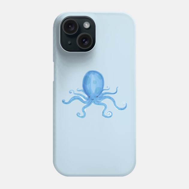Blue Octopus Phone Case by saradaboru