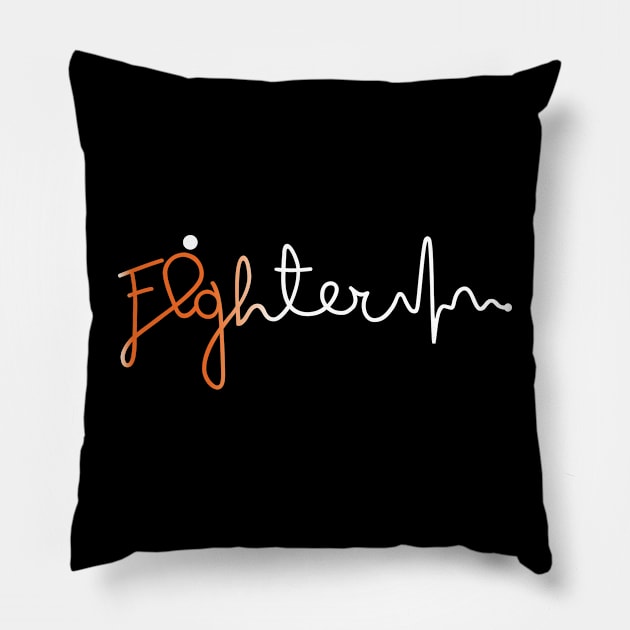 Fighter- Agent Orange Gifts Agent Orange Awareness Pillow by AwarenessClub