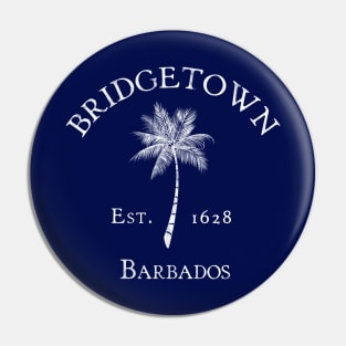 Bridgetown Barbados Vintage Palm Pin