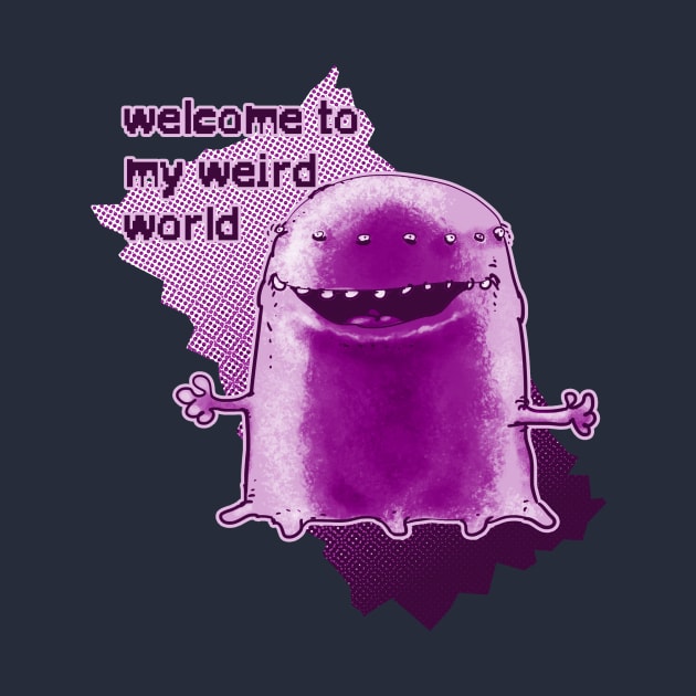 welcome to my weird world funny alien cartoon by anticute