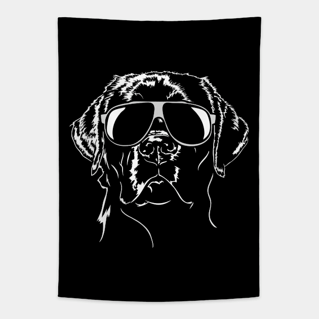 Funny Proud Labrador Retriever sunglasses cool dog Lab Mom Tapestry by wilsigns