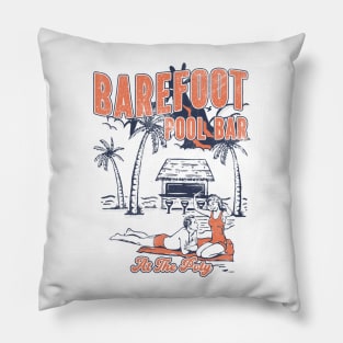 Barefoot Pool Bar at the Poly In Orlando Florida Distressed Look Pillow