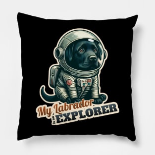 Astronaut Labrador Retriever Pillow