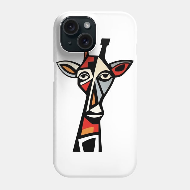 Picasso-Inspired Giraffe: Artistic Abstraction Phone Case by Klimek Prints