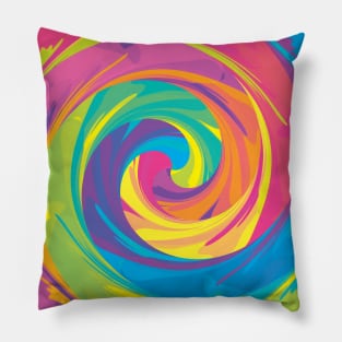 Rainbow Spiral Pillow