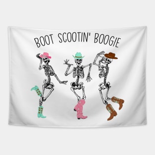 Boot Scootin Spooky Skeleton Cowboy Tapestry