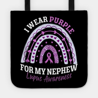 I Wear Purple For My Nephew Lupus Awareness Tote