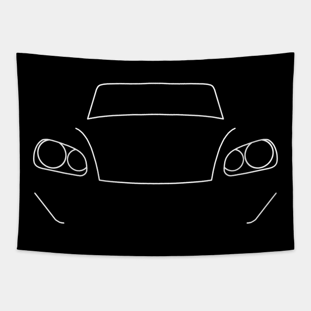 Citroen DS outline graphic (white) Tapestry by soitwouldseem