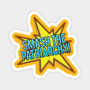 Smash The Patriarchy! Popart Style Typographic Slogan Design Magnet