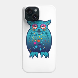 Playful, wise and friendly night owl Phone Case