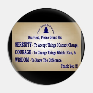 "The Serenity Prayer - Wall Art with Scattering Background Pin